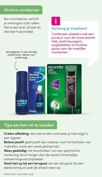 DA Nicotine mondsprays aanbieding