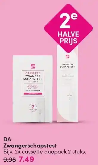 DA DA Zwangerschapstest aanbieding