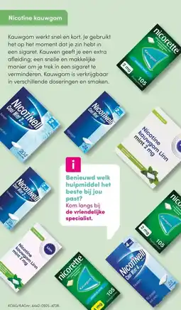 DA Nicotine kauwgom aanbieding