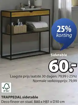 Jysk Trappedal sidetable aanbieding