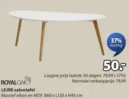 Jysk Royal Oak Lejre salontafel aanbieding