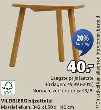 Jysk Vildbjerg bijzettafel aanbieding