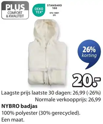 Jysk Nybro badjas aanbieding