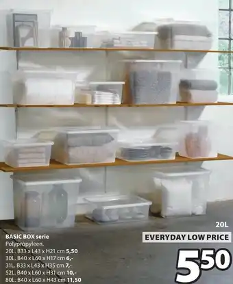 Jysk Basic box serie aanbieding