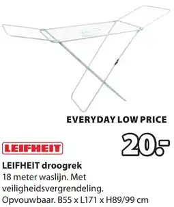 Jysk Leifheit droogrek aanbieding