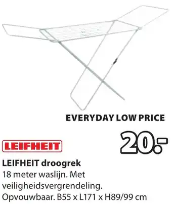 Jysk Leifheit droogrek aanbieding