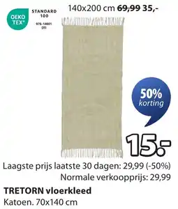 Jysk Tretorn vloerkleed aanbieding