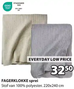 Jysk Fagerklokke sprei aanbieding