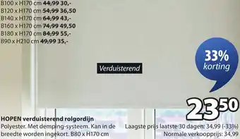 Jysk Hopen verduisterend rolgordijn aanbieding
