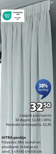 Jysk Hitra gordijn aanbieding