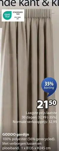 Jysk Goddo gordijn aanbieding