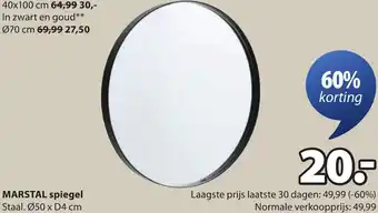 Jysk Marstal spiegel aanbieding