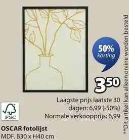 Jysk Oscar fotolijst aanbieding