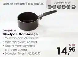 HANOS GreenPan Steelpan Cambridge aanbieding