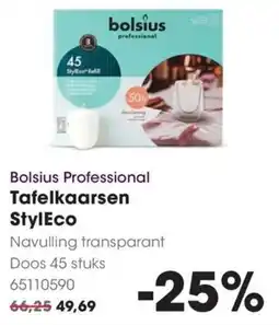 HANOS Bolsius Professional Tafelkaarsen StylEco aanbieding
