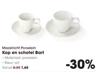 HANOS Maastricht Porselein Kop en schotel Bart aanbieding