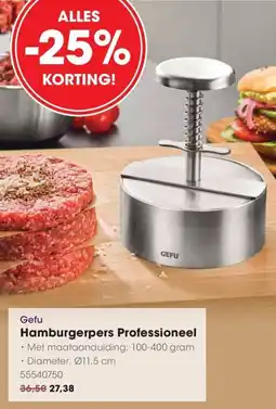 HANOS Gefu Hamburgerpers Professioneel aanbieding