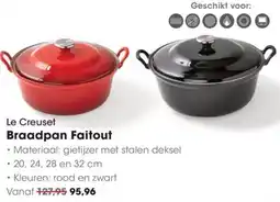 HANOS Le Creuset Braadpan Faitout aanbieding