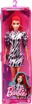 Bol.com Barbie Fashionista Barbiepop - Zwart/wit jurkje aanbieding