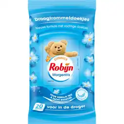 Jumbo Robijn Droogtrommeldoekjes Morgenfris 20 Stuks aanbieding