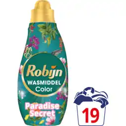 Jumbo Robijn Klein&Krachtig Collections Vloeibaar Wasmiddel Color Paradise Secret 19 Wasbeurten aanbieding