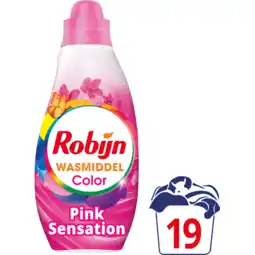 Jumbo Robijn Klein & Krachtig Classics Vloeibaar Wasmiddel Color Pink Sensation 19 Wasbeurten aanbieding