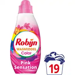 Jumbo Robijn Klein & Krachtig Classics Vloeibaar Wasmiddel Color Pink Sensation 19 Wasbeurten aanbieding