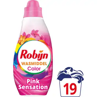 Jumbo Robijn Klein & Krachtig Classics Vloeibaar Wasmiddel Color Pink Sensation 19 Wasbeurten aanbieding