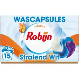 Jumbo Robijn Classics 3-in-1 Wascapsules Stralend Wit 15 wasbeurten aanbieding