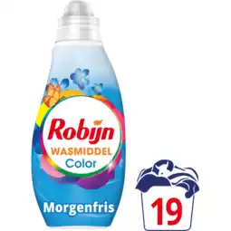 Jumbo Robijn Klein & Krachtig Classics Vloeibaar Wasmiddel Color Morgenfris 19 wasbeurten aanbieding