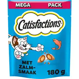 Jumbo Catisfactions met Zalige Zalmsmaak Mega Pack 180 g aanbieding