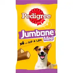 Jumbo Pedigree Jumbone Mini Kauwstaaf - Kip & Lam - Hondensnack - 4 Stuks aanbieding