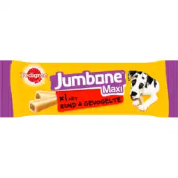 Jumbo Pedigree Jumbone Maxi Kauwstaaf - Rund & Gevogelte - Hondensnack - 180 g aanbieding