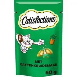 Jumbo Catisfactions met Onweerstaanbare Kattenkruidsmaak 60 g aanbieding
