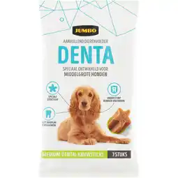 Jumbo Jumbo Aanvullend Dierenvoeder Denta Medium Dental Kauwsticks 7 Stuks 180 g aanbieding