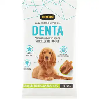 Jumbo Jumbo Aanvullend Dierenvoeder Denta Medium Dental Kauwsticks 7 Stuks 180 g aanbieding