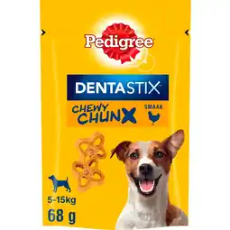 Jumbo Pedigree Dentastix Chewy Chunx Mini Kip - Gebitsverzorgende Snack - 68 g aanbieding