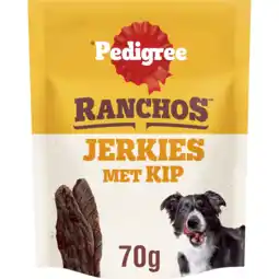 Jumbo Pedigree Ranchos Jerkies Kip 70g aanbieding