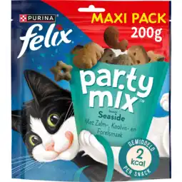 Jumbo FELIX Party Mix Seaside met Zalm-, Koolvis- & Forelsmaak - Kattensnacks - 200g aanbieding