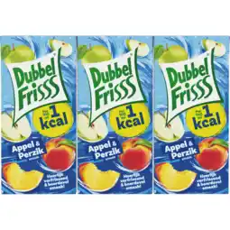 Jumbo DubbelFrisss 1Kcal Appel - Perzik 6-pack 0,2L aanbieding