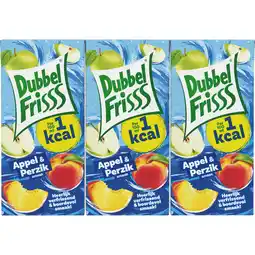 Jumbo DubbelFrisss 1Kcal Appel - Perzik 6-pack 0,2L aanbieding