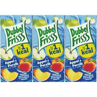 Jumbo DubbelFrisss 1Kcal Appel - Perzik 6-pack 0,2L aanbieding