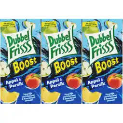 Jumbo DubbelFrisss Boost Appel - Perzik 6-pack 0,2L aanbieding