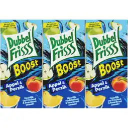 Jumbo DubbelFrisss Boost Appel - Perzik 6-pack 0,2L aanbieding