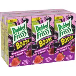 Jumbo DubbelFrisss Boost Bosvruchten - Appel 6-pack 0,2L aanbieding