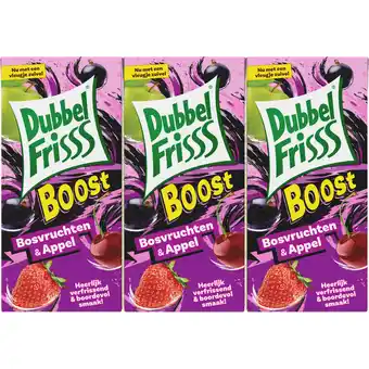 Jumbo DubbelFrisss Boost Bosvruchten - Appel 6-pack 0,2L aanbieding