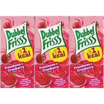 Jumbo DubbelFrisss 1Kcal Framboos - Cranberry 6-pack 0,2L aanbieding