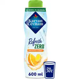 Jumbo Karvan Cévitam Refresh Zero Sinaasappel & Gember Smaak 600ML aanbieding