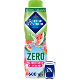 Jumbo Karvan Cévitam Zero Watermeloen & Aardbei Siroop 600 ml aanbieding