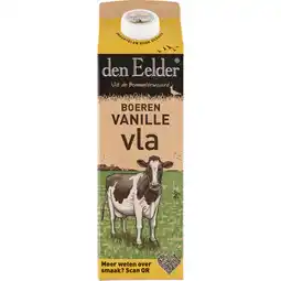 Jumbo den Eelder Boeren Vanille Vla 1 L aanbieding